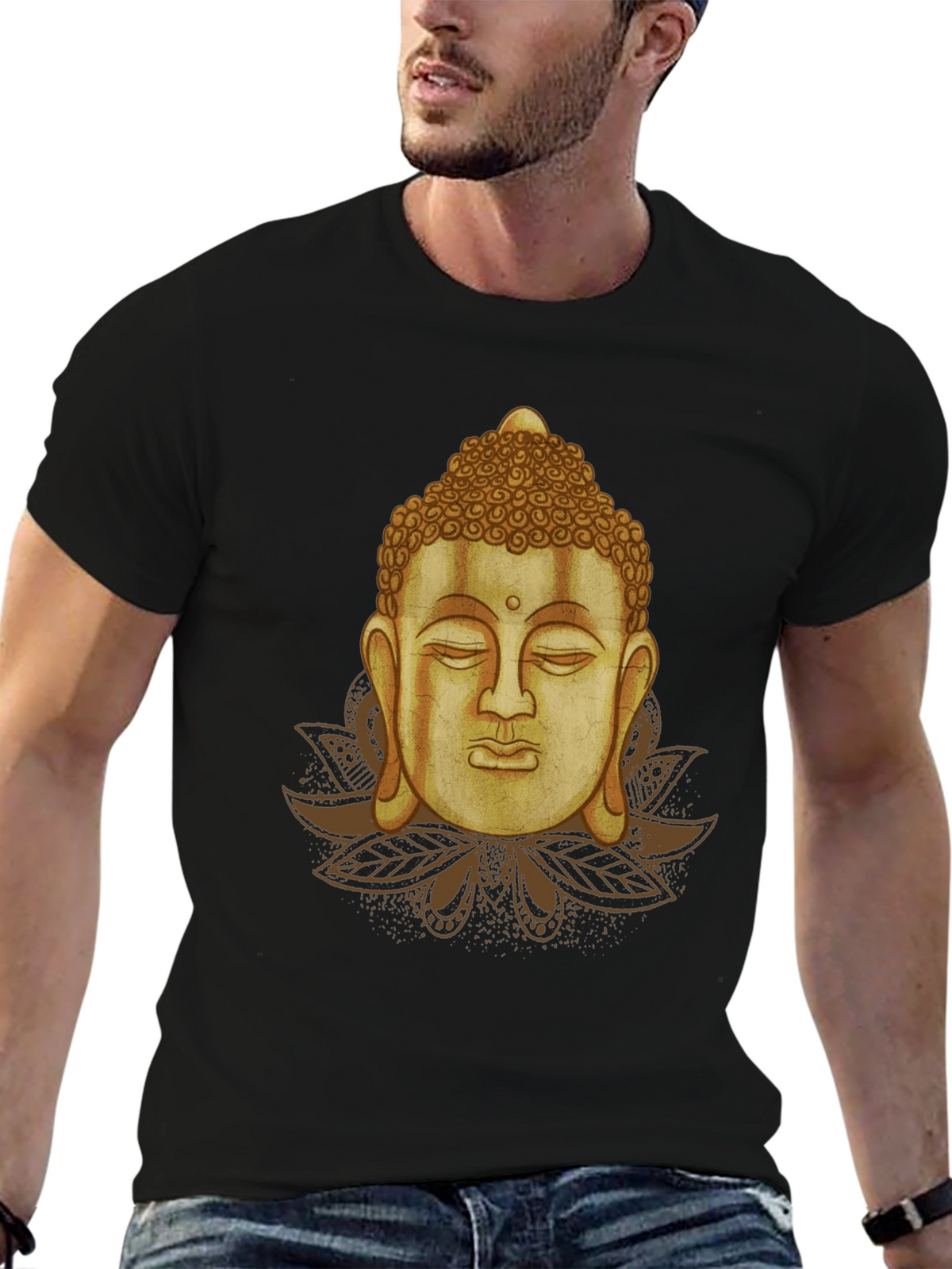 Buddha Graphic Black T-Shirt