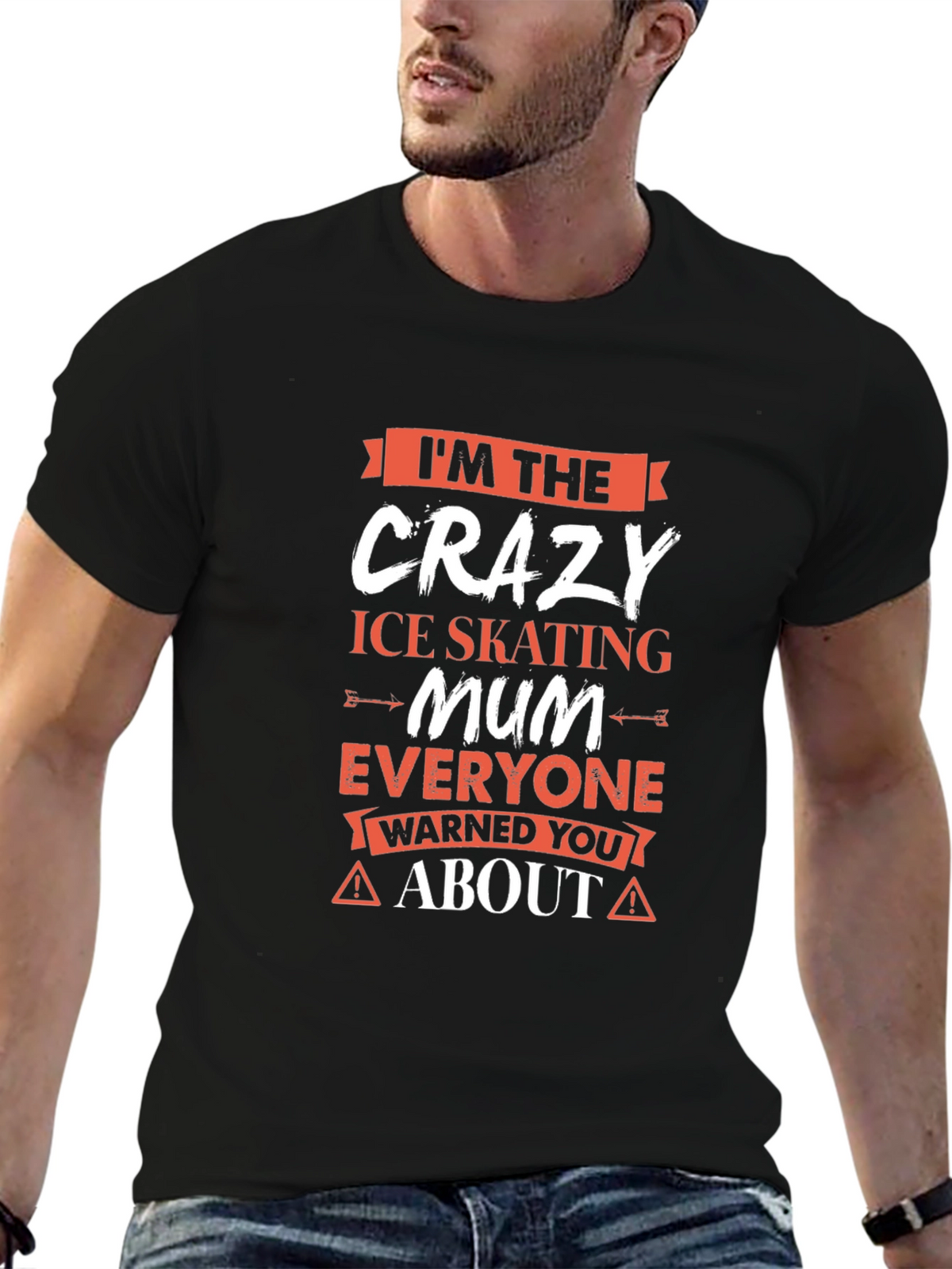 Crazy Ice Skating Mum T-Shirt - Novelty Graphic Tee