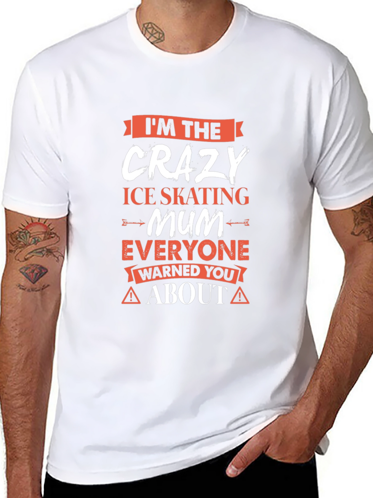 Crazy Ice Skating Mum T-Shirt - Novelty Graphic Tee