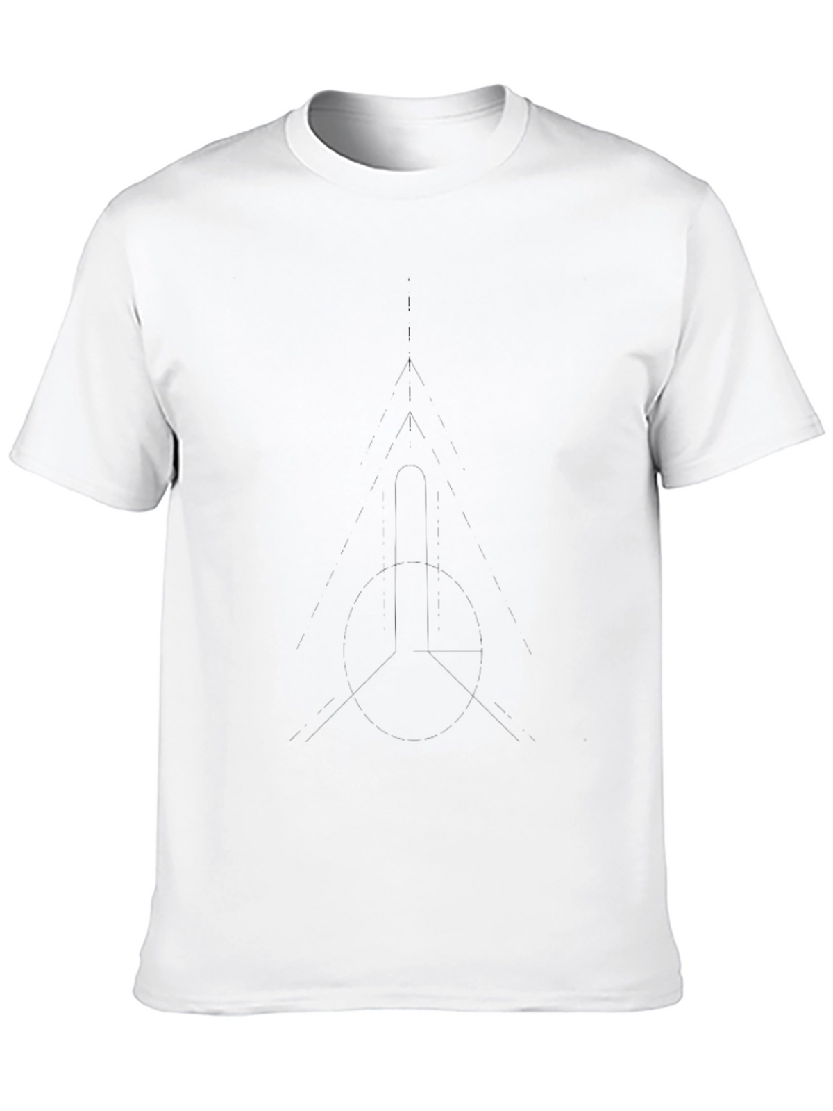 Mens Solid Black Crew Neck T-Shirt