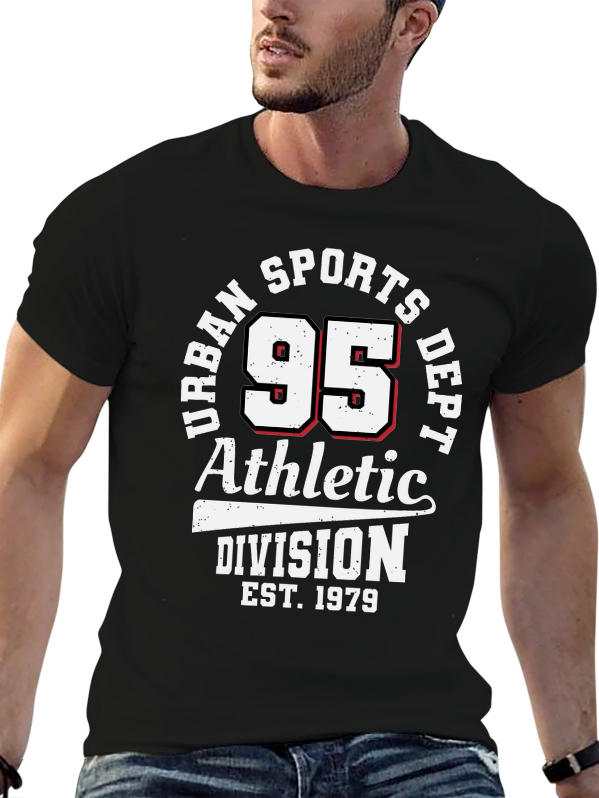 Urban Sports Dept. 95 Athletic Division Black T-Shirt