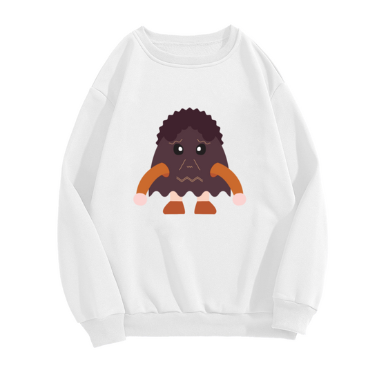 Weird Little Creature Crewneck Sweatshirt - Quirky Cartoon Monster Pullover, Oddball Art Streetwear, Funny Strange Graphic