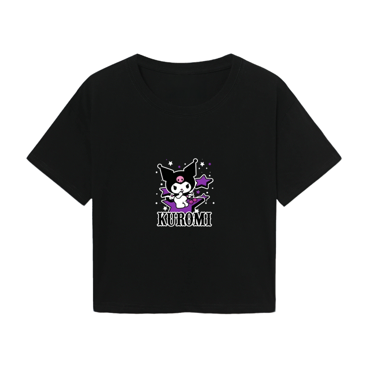 Cool Graffiti Art Style White Crop Top Street?Vibe Printed Short Sleeve Tee