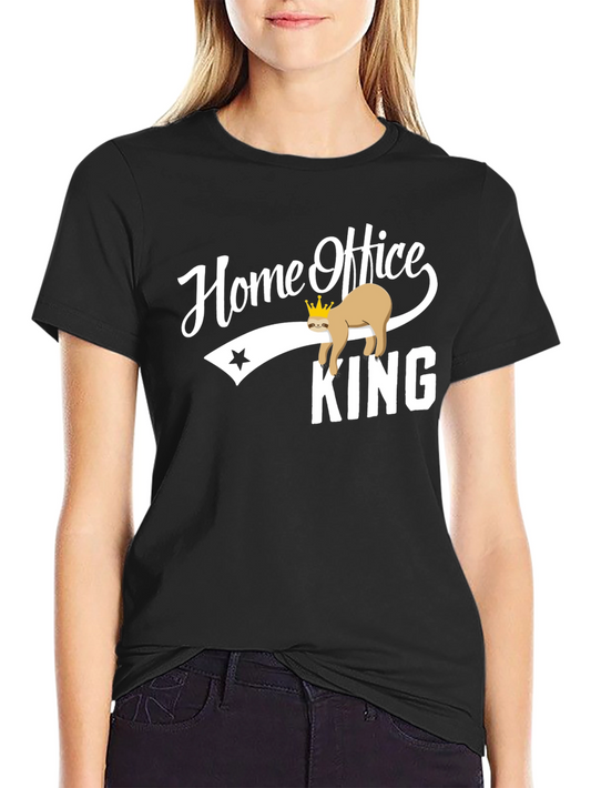 Home Office King Sloth Graphic T-Shirt