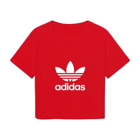 Classic Retro Sport Logo Red Cropped T?Shirt