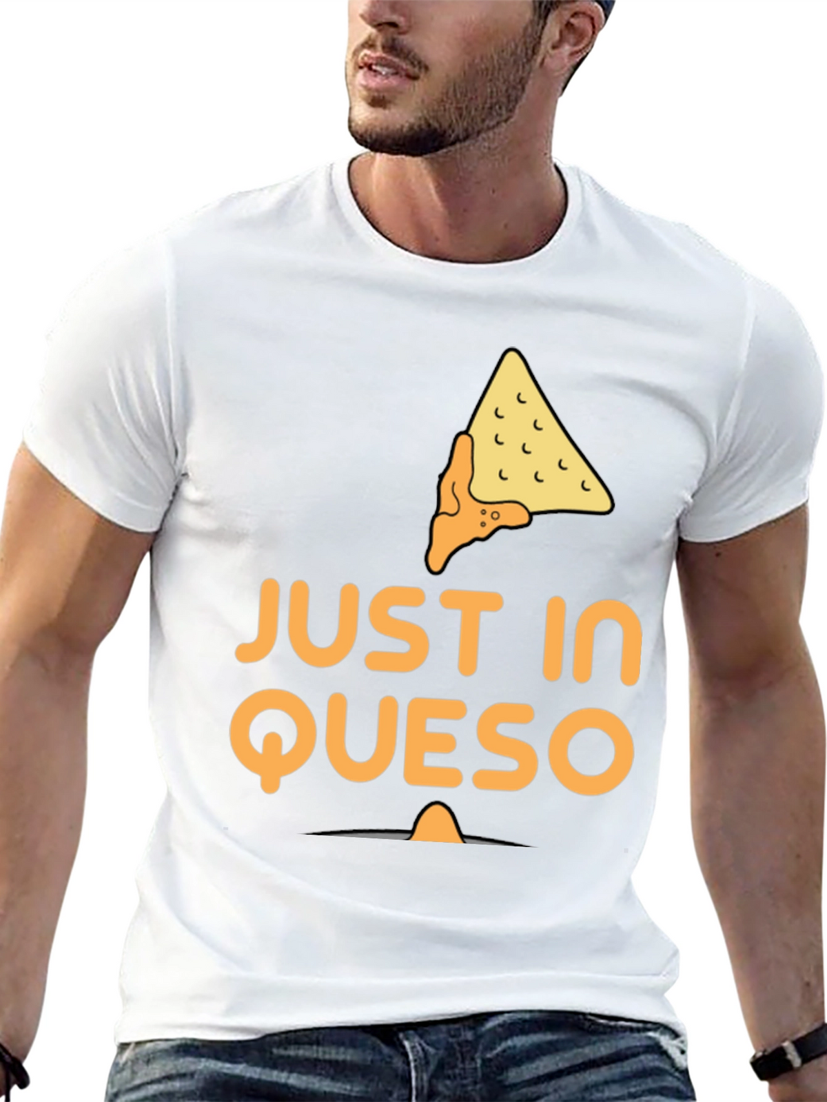 Just In Queso Black T-Shirt - Funny Foodie Tee