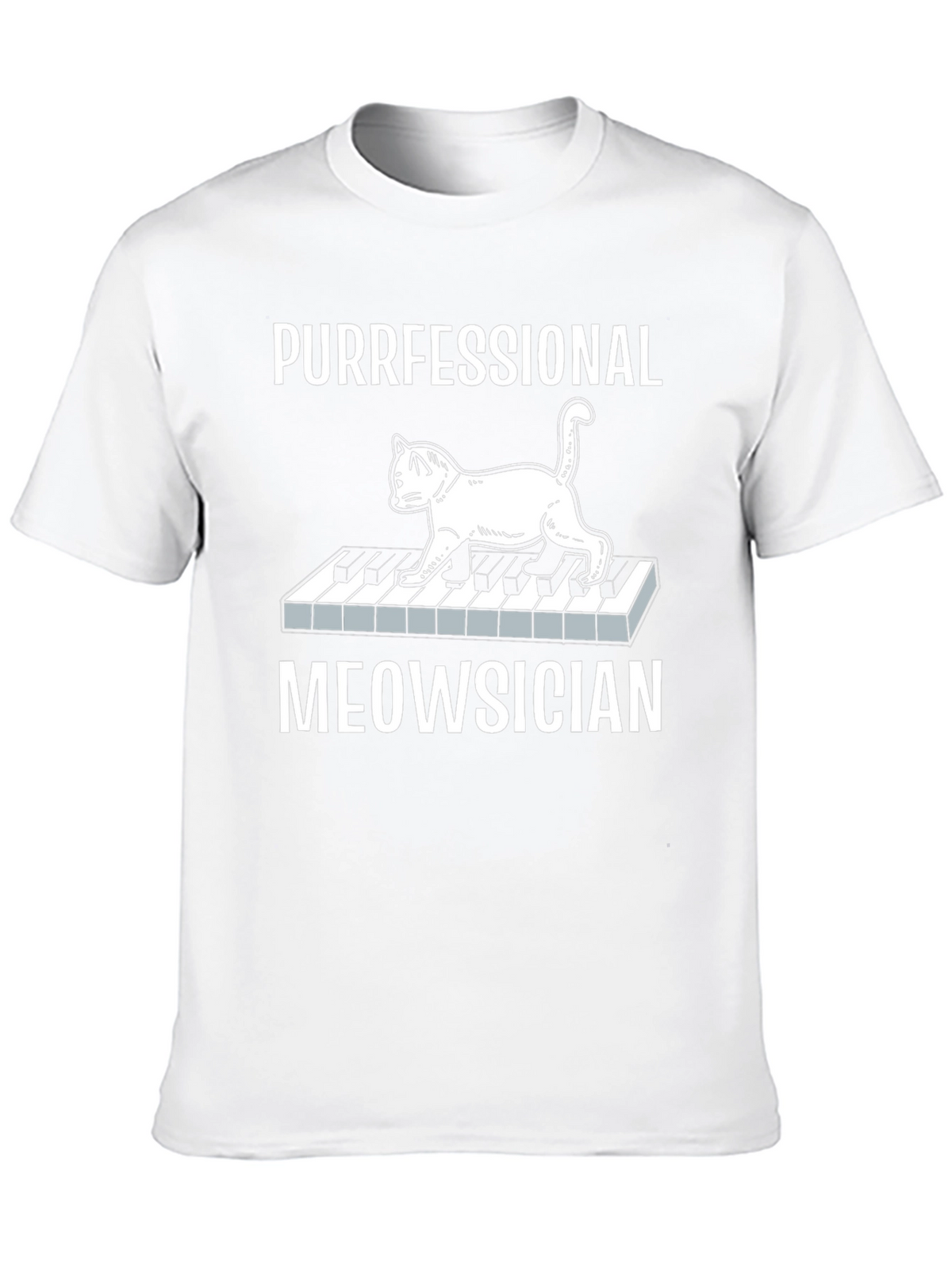 Purrfessional Meowsician Cat Piano T-Shirt