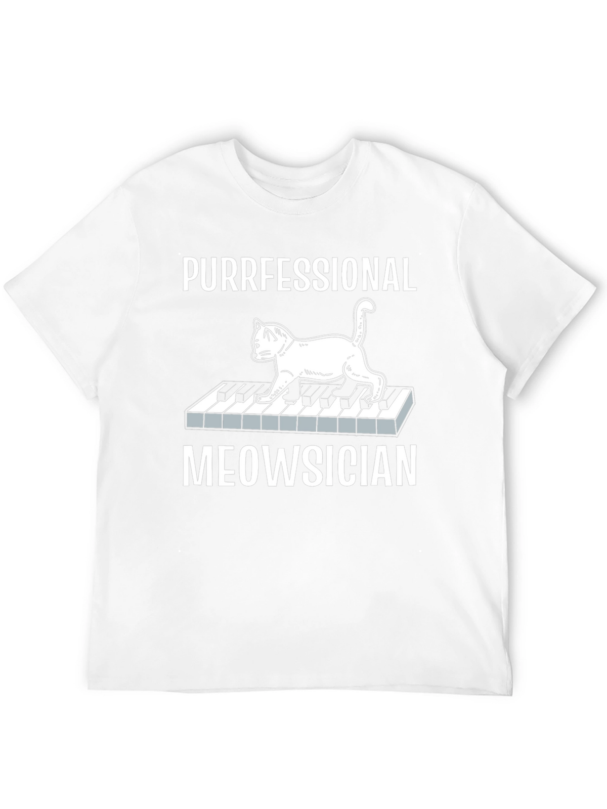 Purrfessional Meowsician Cat Piano T-Shirt