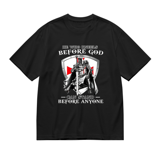 Men's Knight Templar Christian Faith Inspirational Quote Graphic T-Shirt