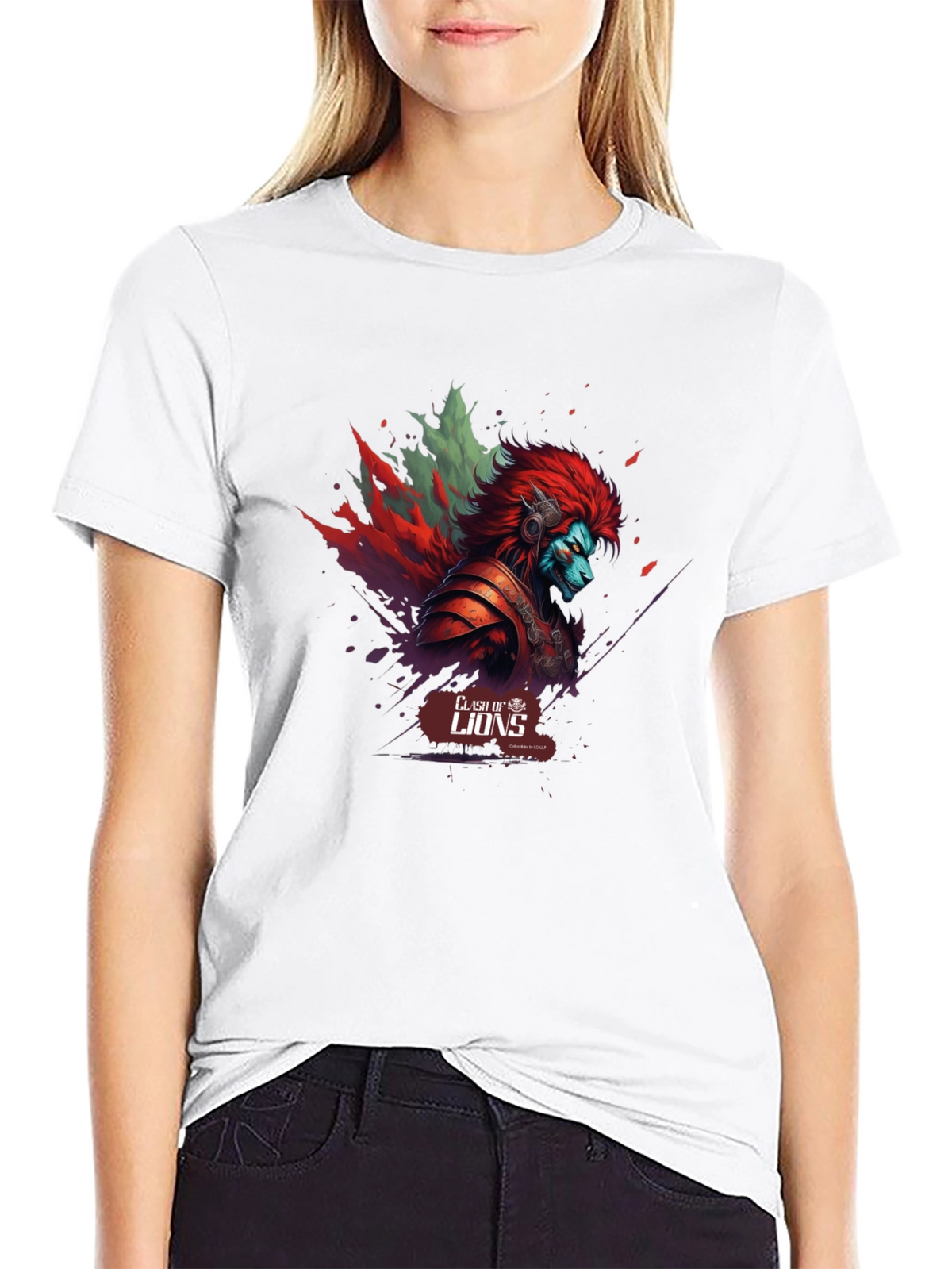 Clash of Lions Graphic T-Shirt - Unique Design
