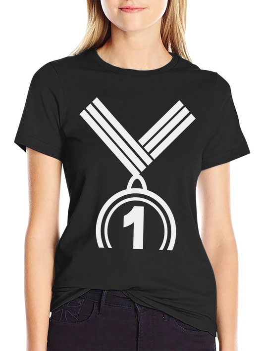 Winner Tee - Number One Medal Black T-Shirt