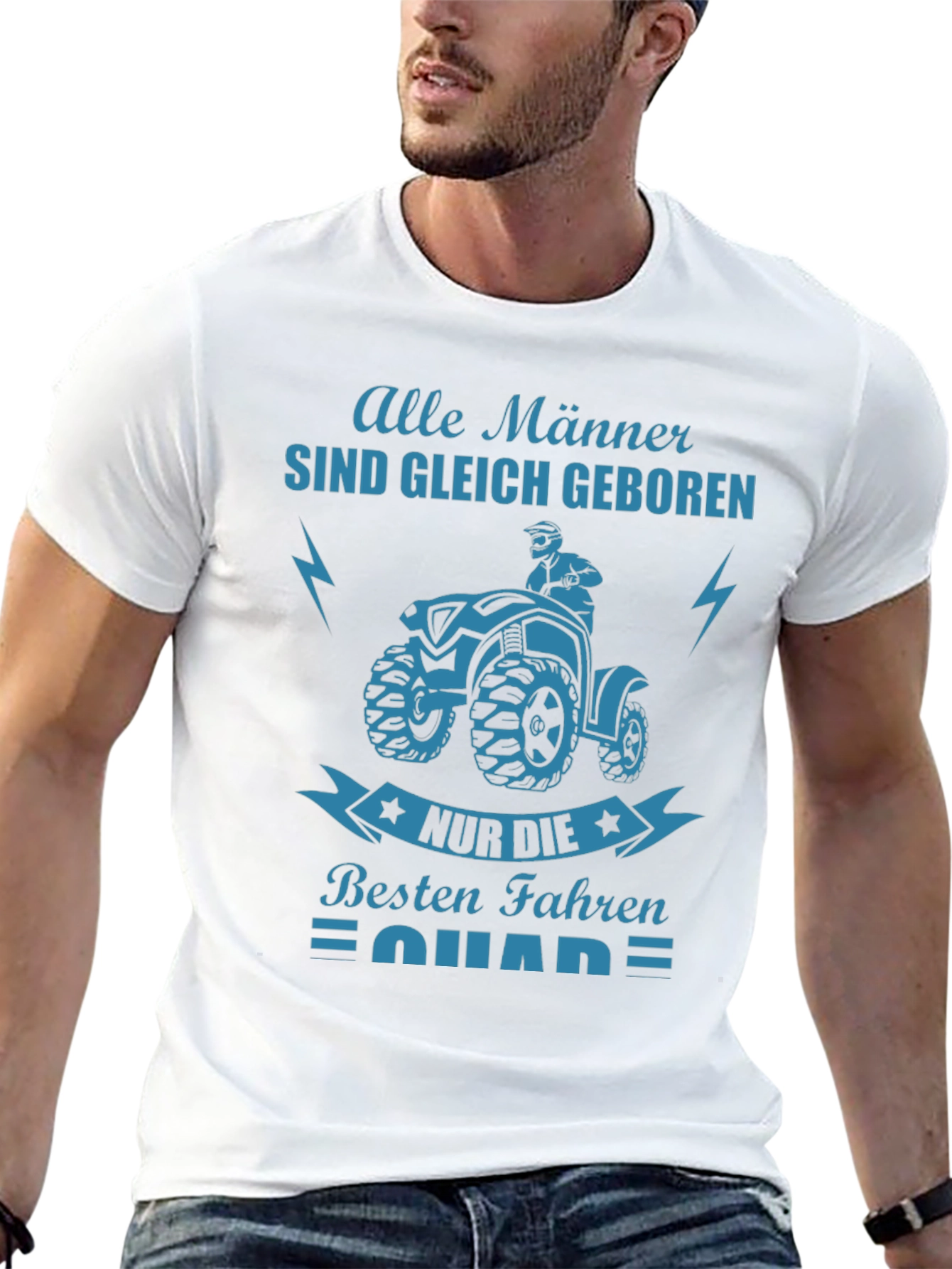 Mens Black T-Shirt with ATV Graphic