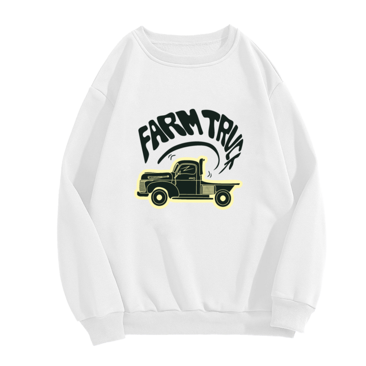Farm Truck Sweatshirt | Vintage Old Pickup Graphic Crewneck, Retro Country Farm Life Pullover Top, Rustic Trucker Gift for Men Women