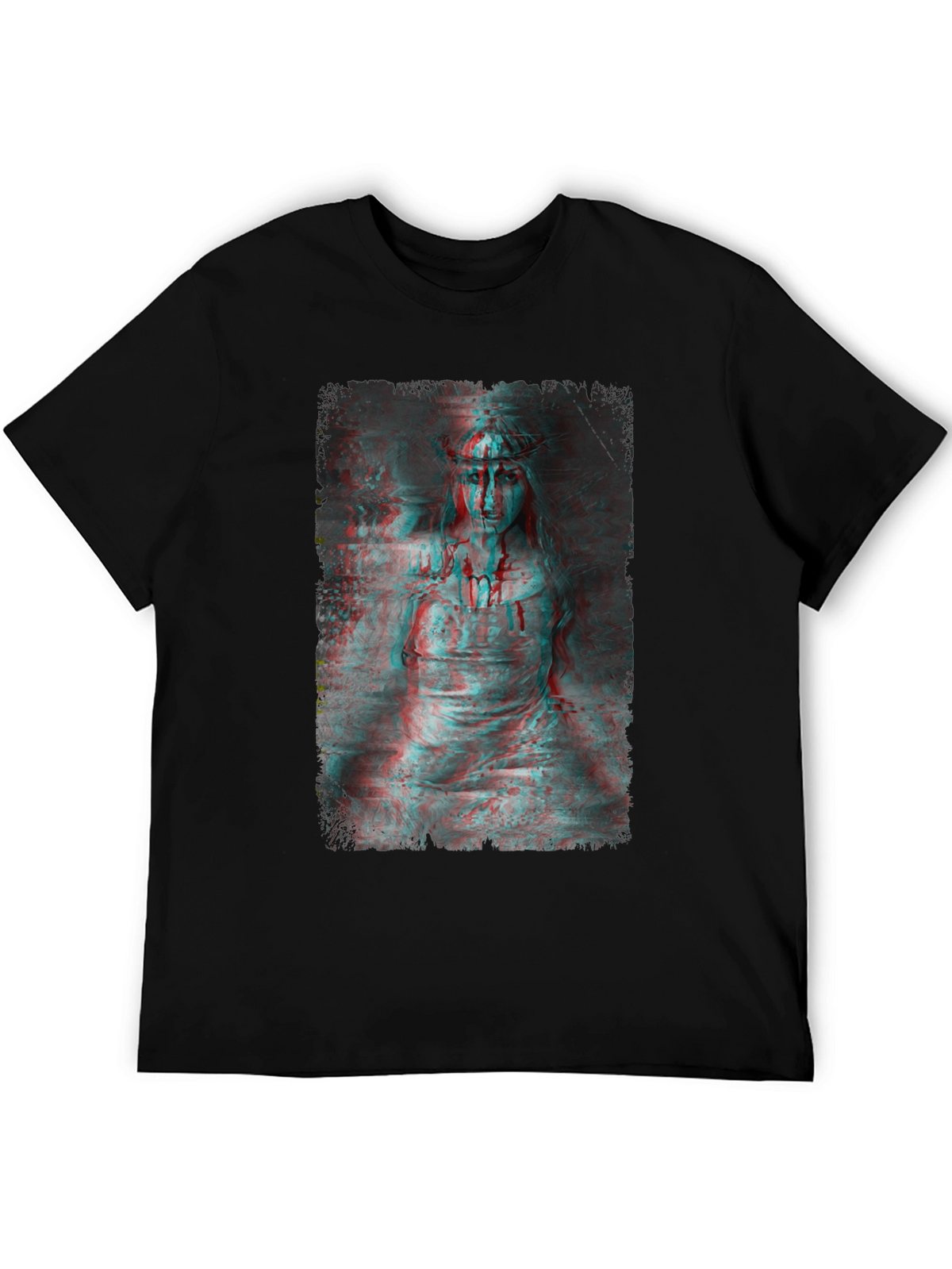 Gothic Horror 3D Graphic Print Black T-Shirt