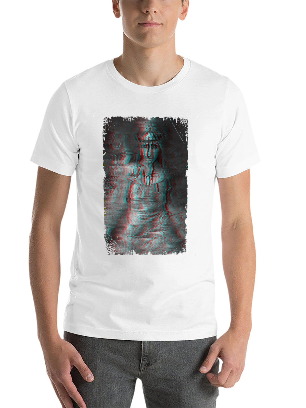 Gothic Horror 3D Graphic Print Black T-Shirt