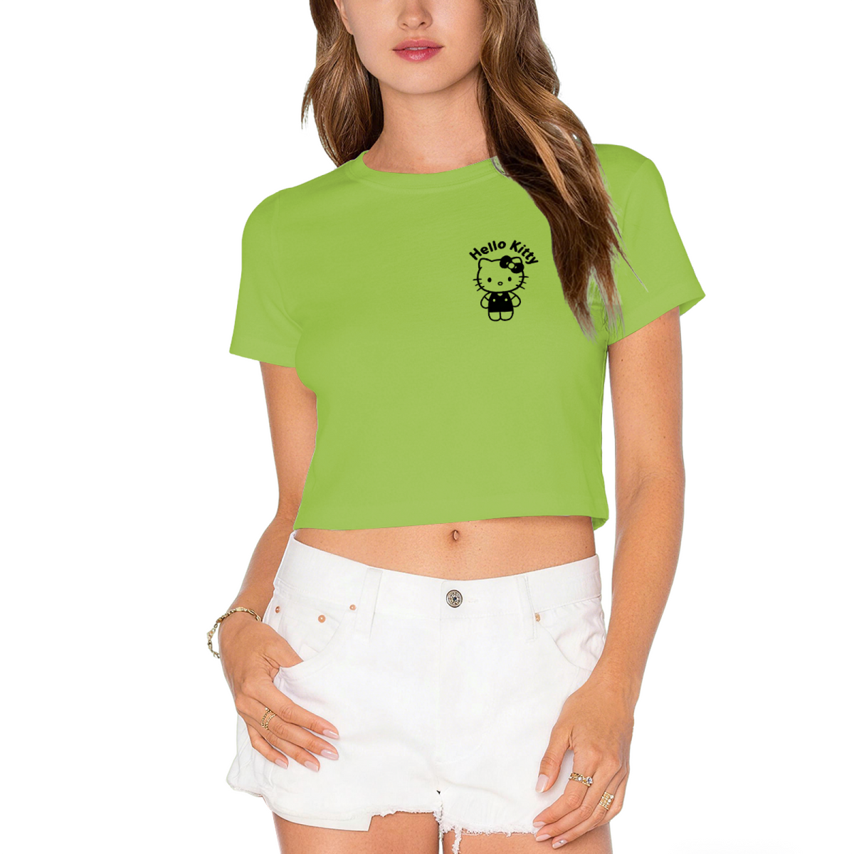 Retro 8?Ball Cherry Aesthetic Black Y2K Cropped Tee