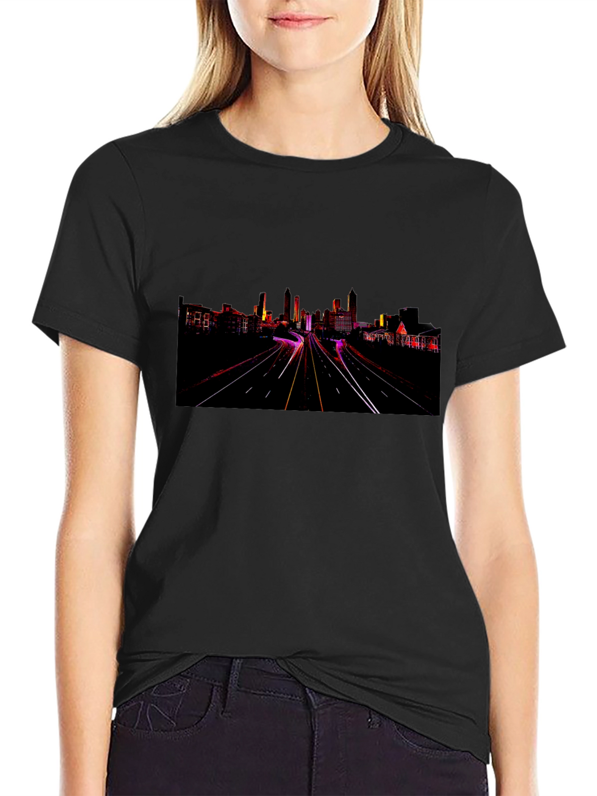 Atlanta Skyline Graphic Tee - Night Drive
