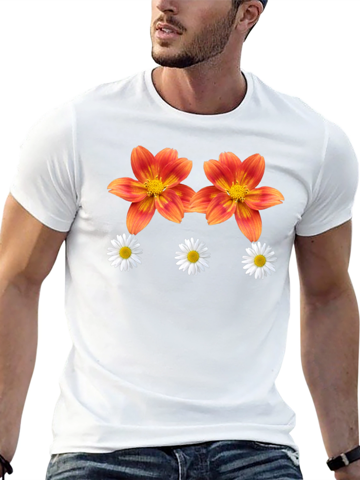 Floral Print Graphic T-Shirt