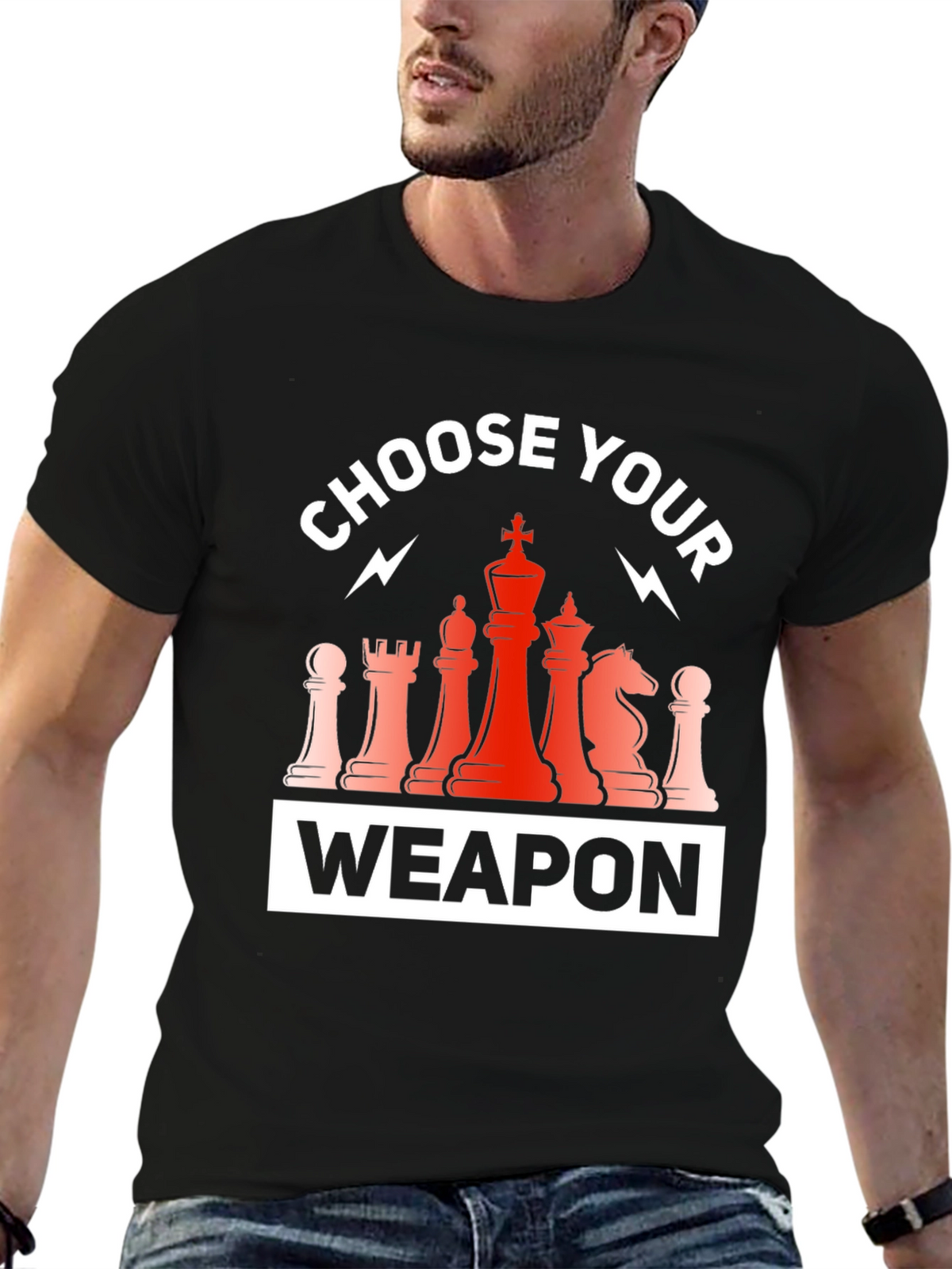 Choose Your Weapon Chess T-Shirt