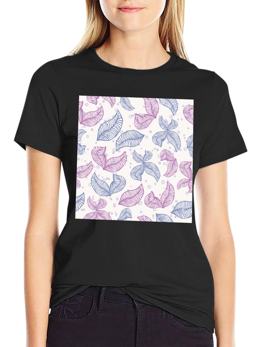 Leaf Pattern T-Shirt - Stylish Casual Wear