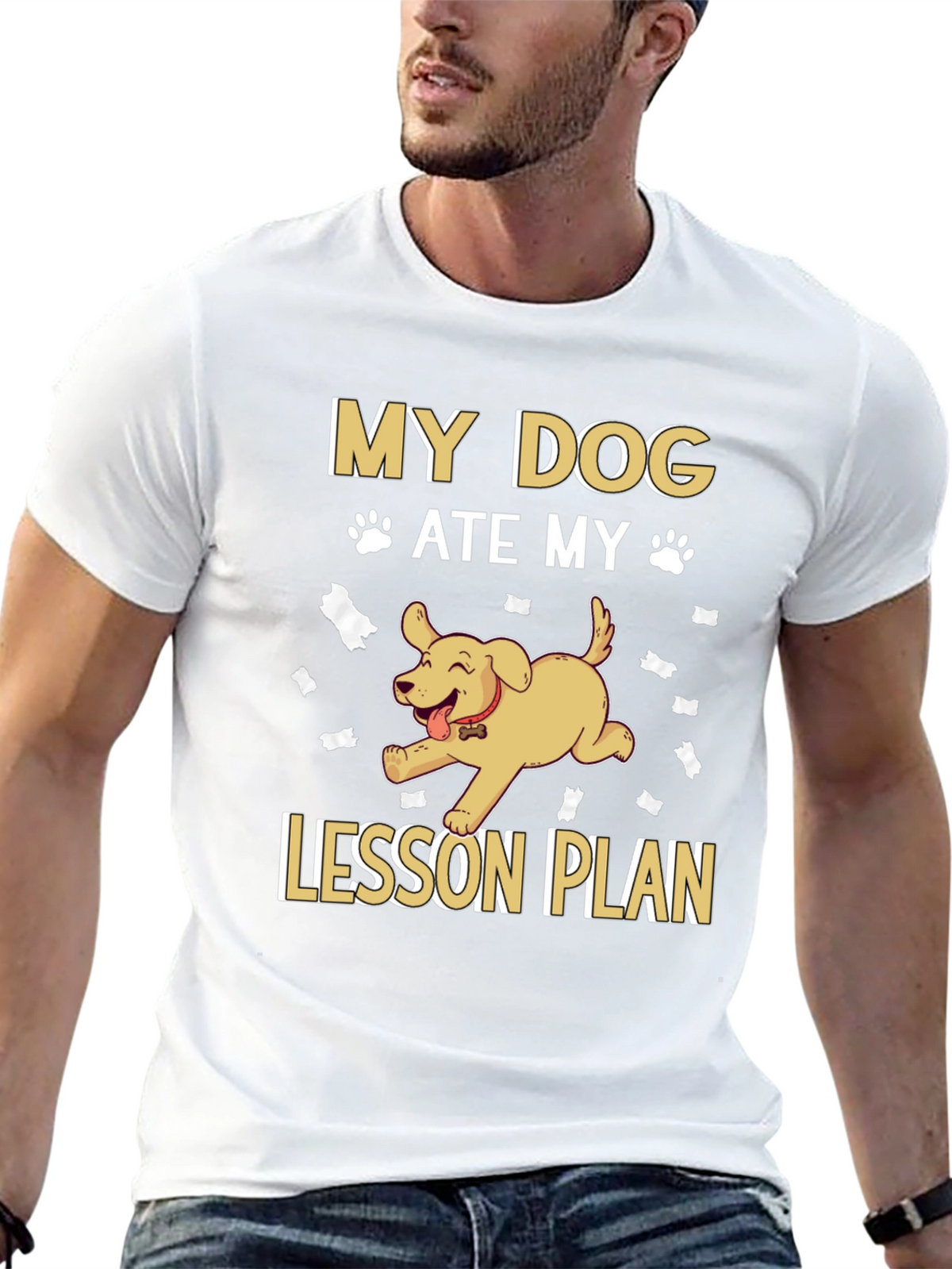 My Dog Ate My Lesson Plan Black T-Shirt