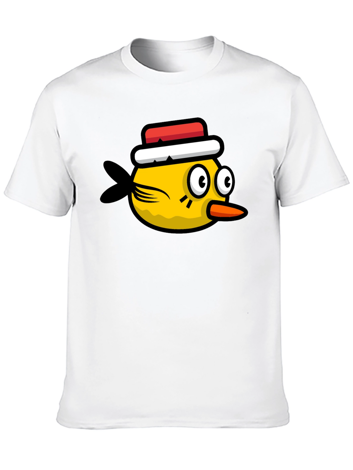 Funny Bird Graphic Tee - Black Cotton T-Shirt