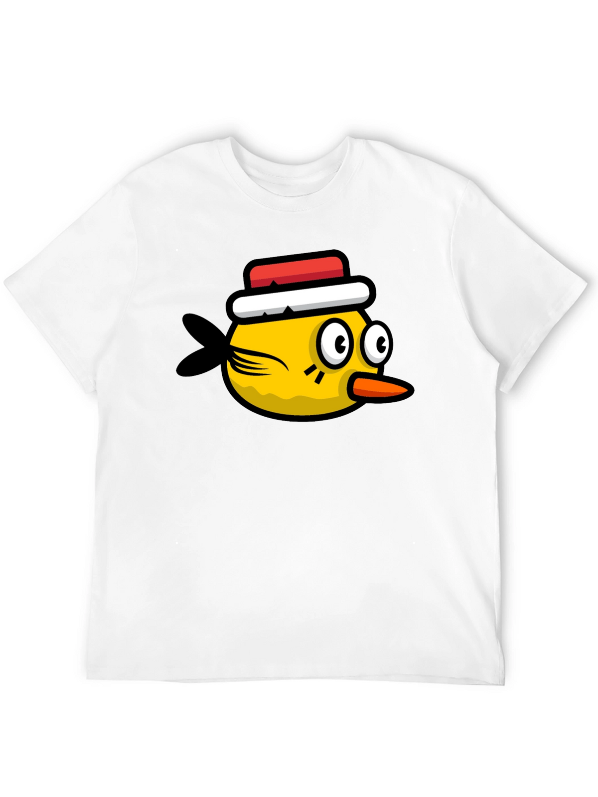 Funny Bird Graphic Tee - Black Cotton T-Shirt