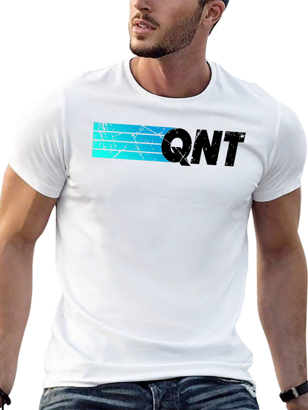 QNT Graphic T-Shirt - Distressed Retro Design