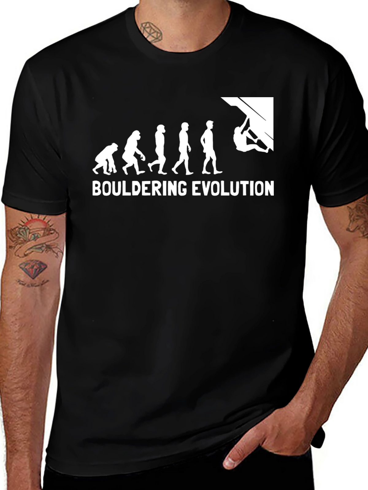 Bouldering Evolution Graphic Tee