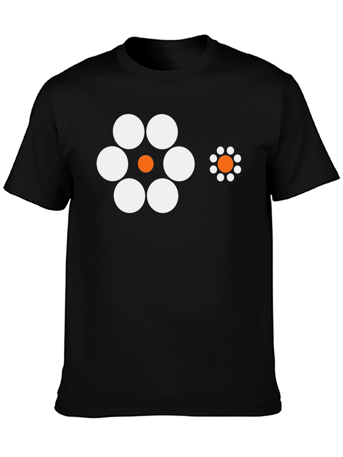 Optical Illusion T-Shirt - Black Crew Neck Tee