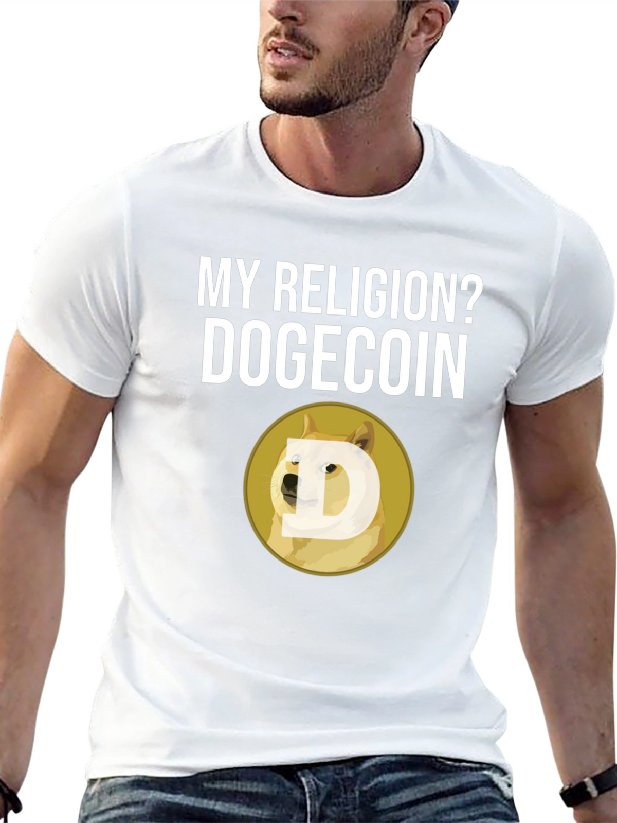 Dogecoin Religion T-Shirt - Crypto Meme Tee