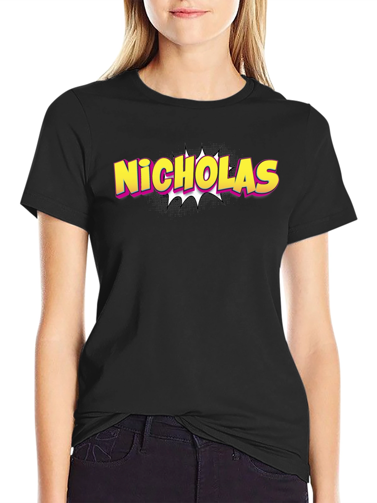 Nicholas Personalized Comic Style T-Shirt