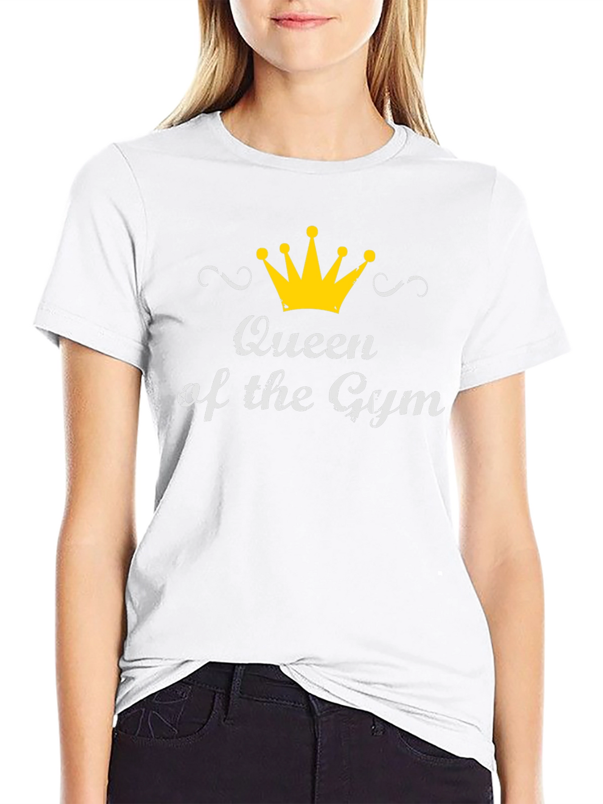 Queen of the Gym Black Graphic T-Shirt