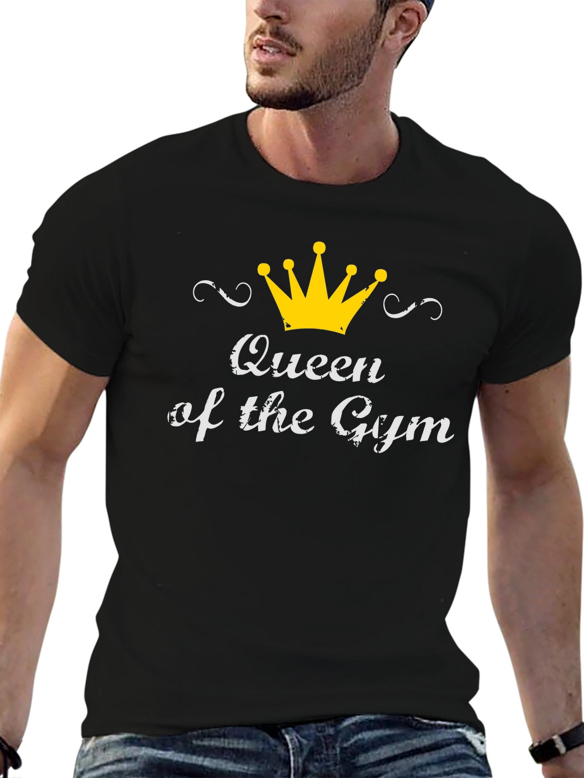 Queen of the Gym Black Graphic T-Shirt