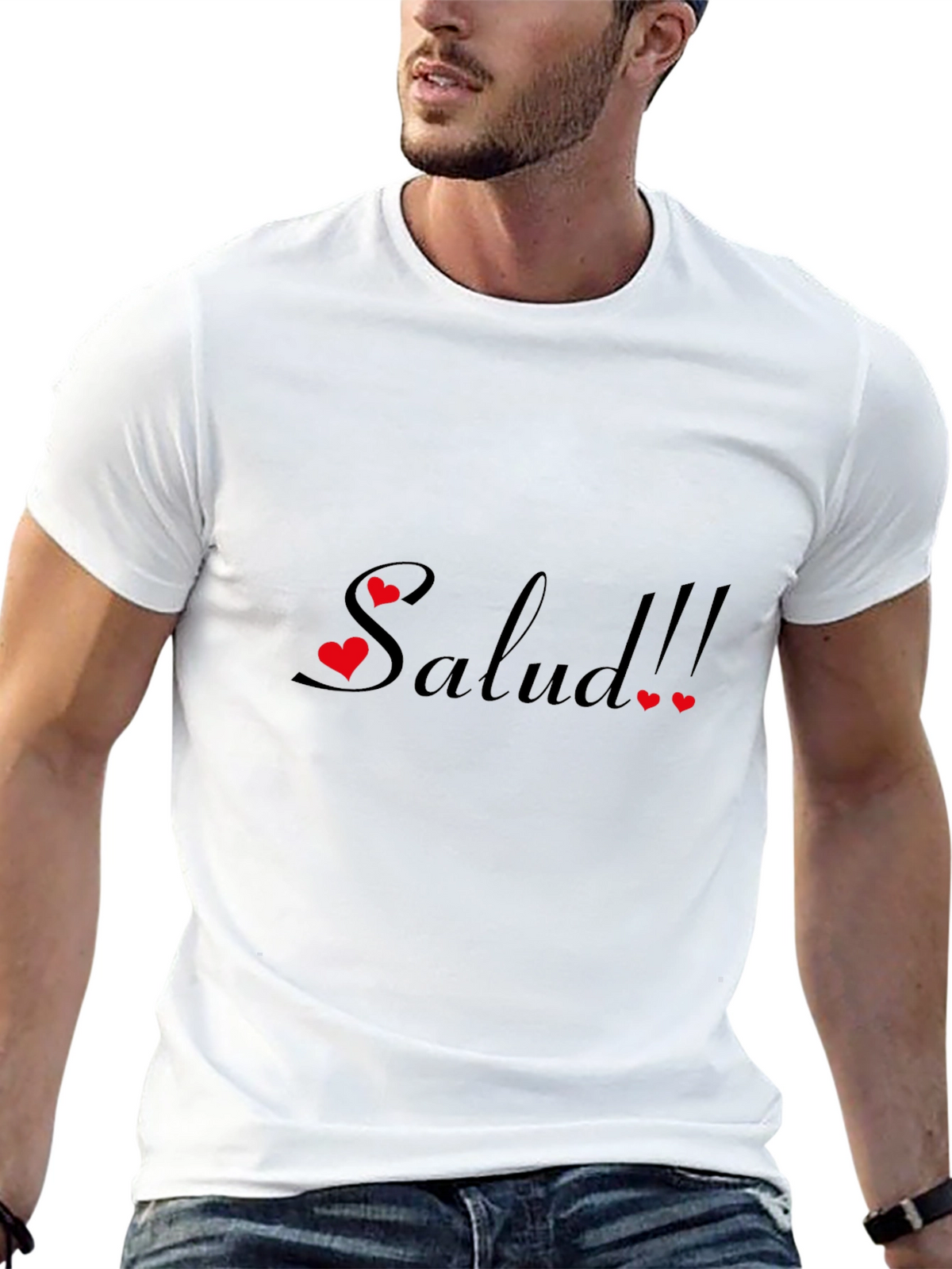 Salud Graphic Tee - Black Cotton Comfort
