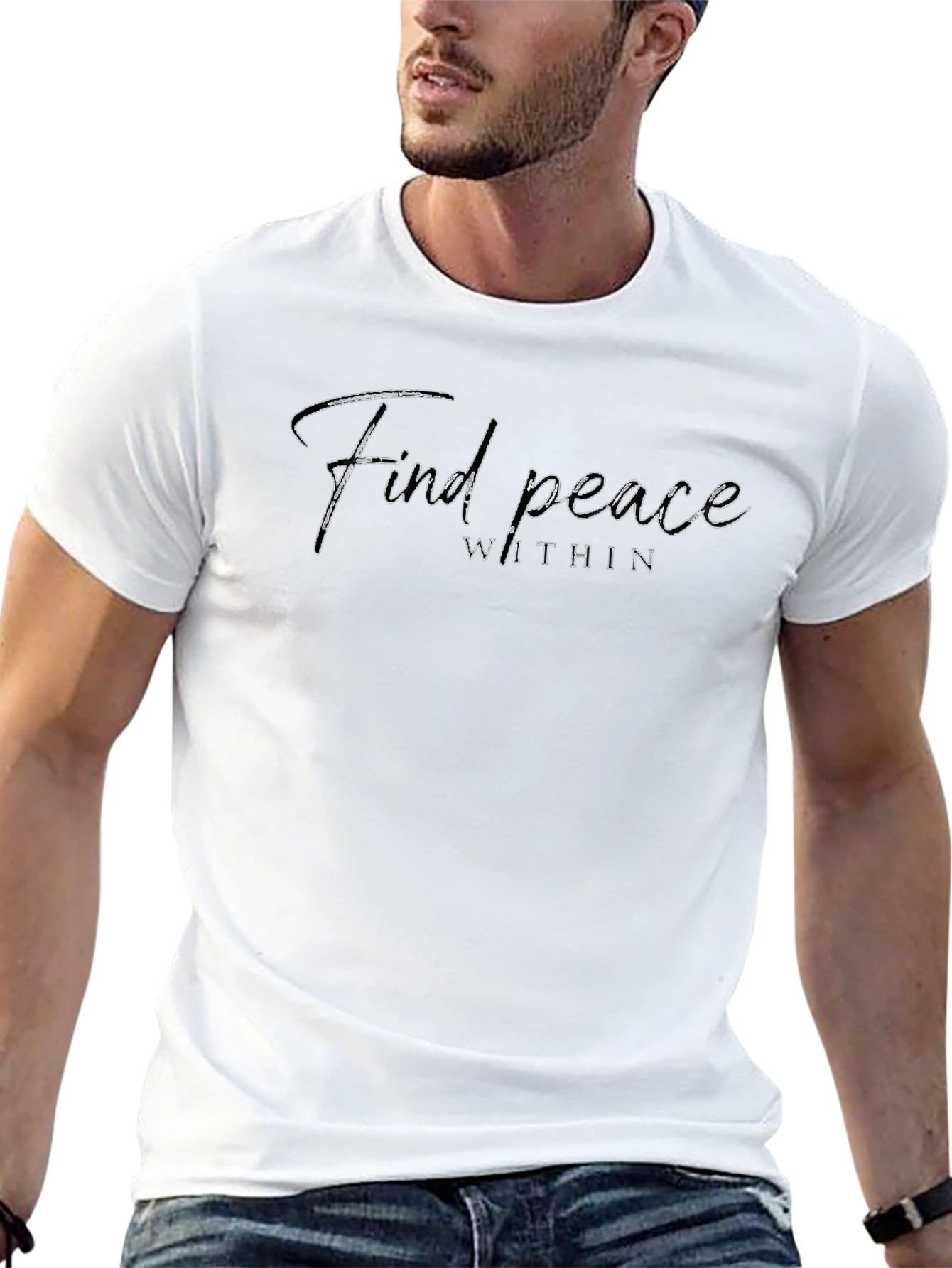 Find Peace Within Black Graphic Tee