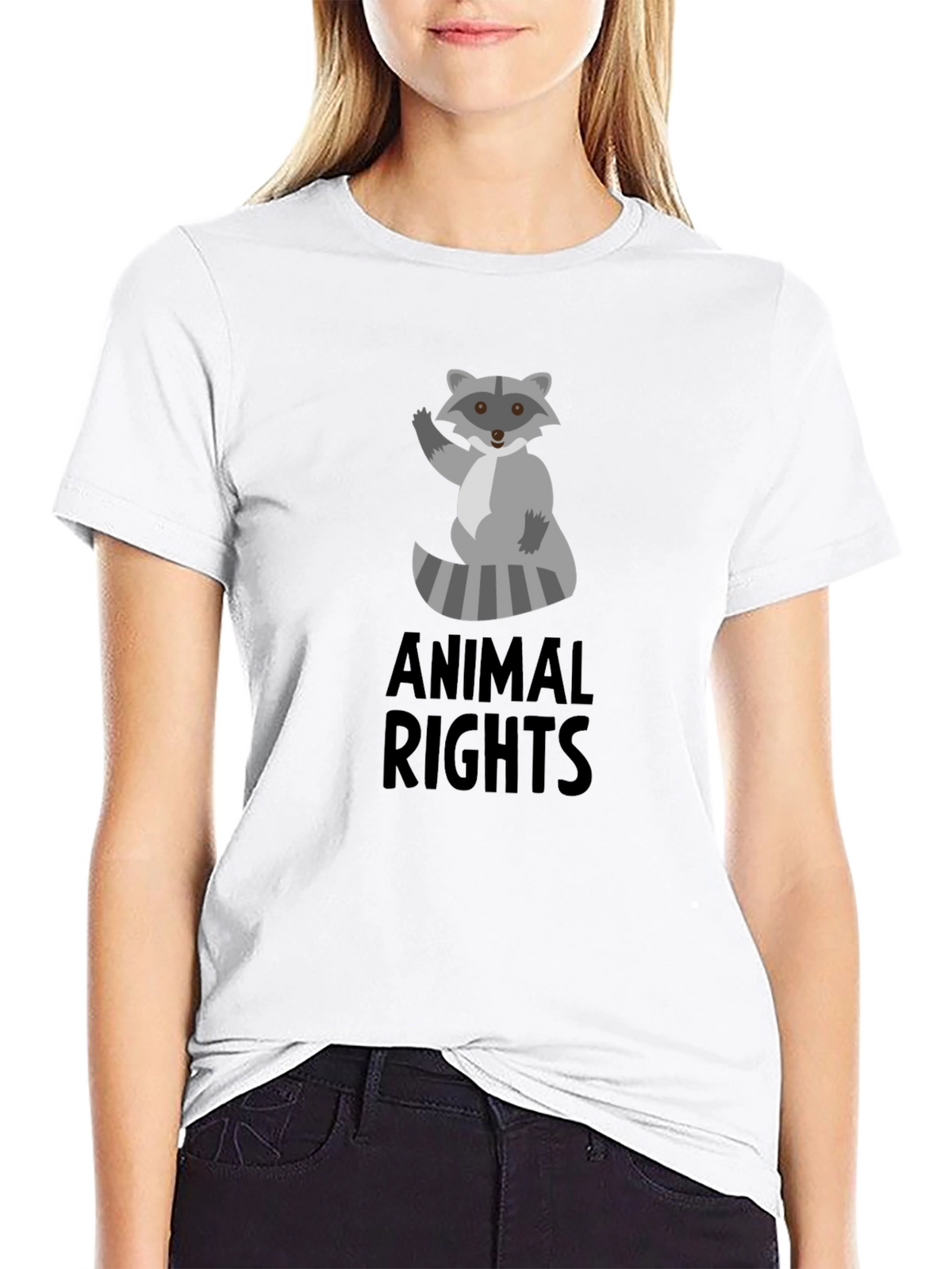 Animal Rights Raccoon Graphic Tee
