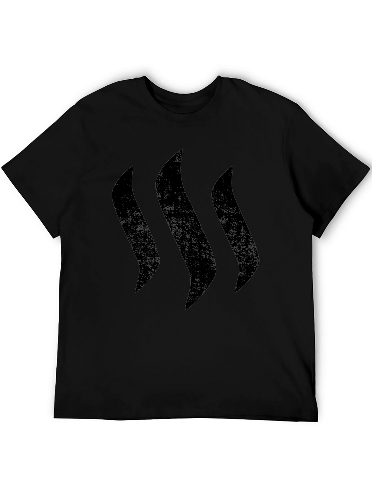 Mens Black Graphic Tee - Modern Stripe Design