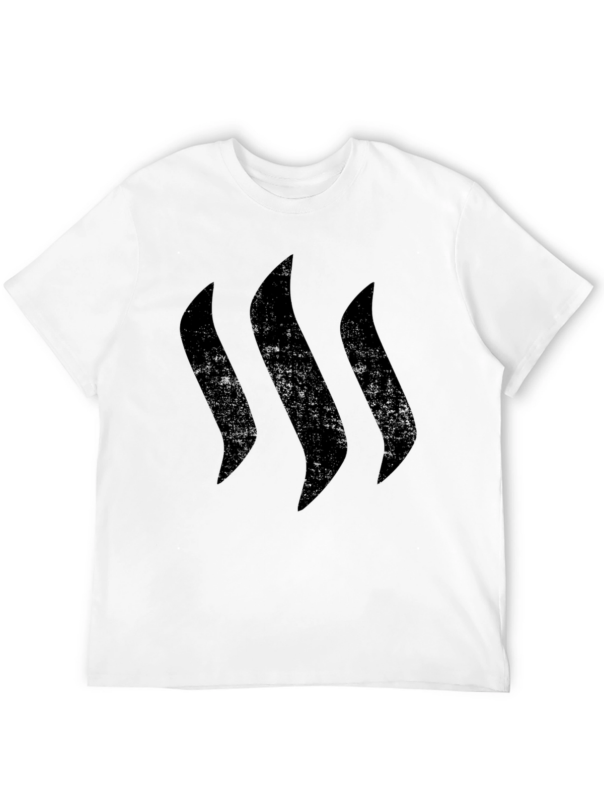 Mens Black Graphic Tee - Modern Stripe Design