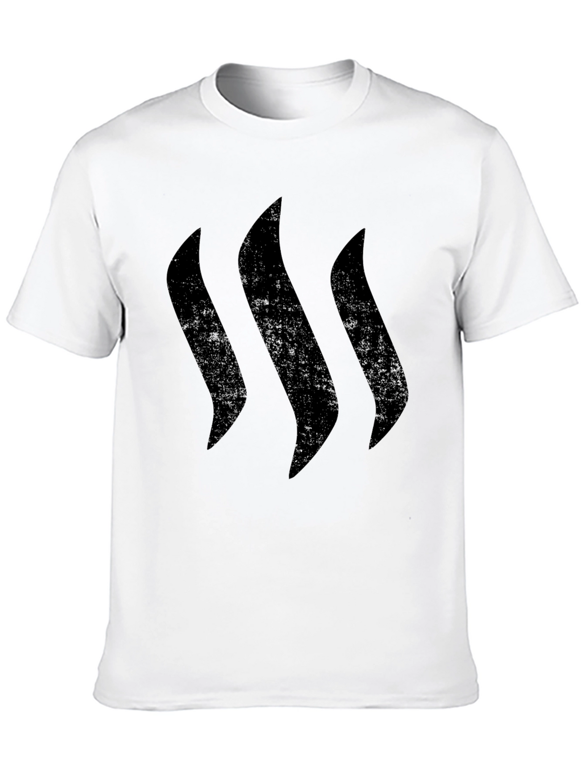 Mens Black Graphic Tee - Modern Stripe Design