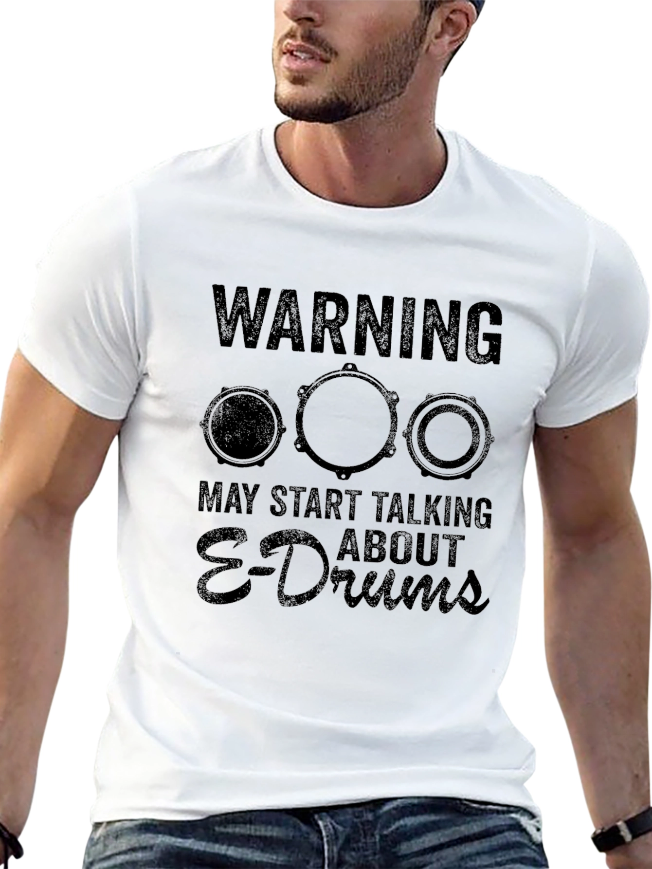 Warning May Start Talking About E-Drums T-Shirt