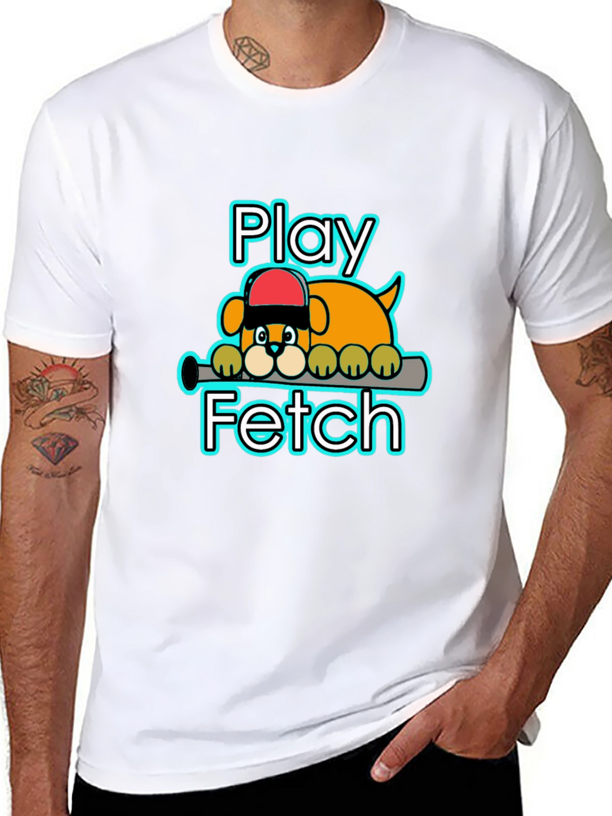 Play Fetch Baseball Dog T-Shirt
