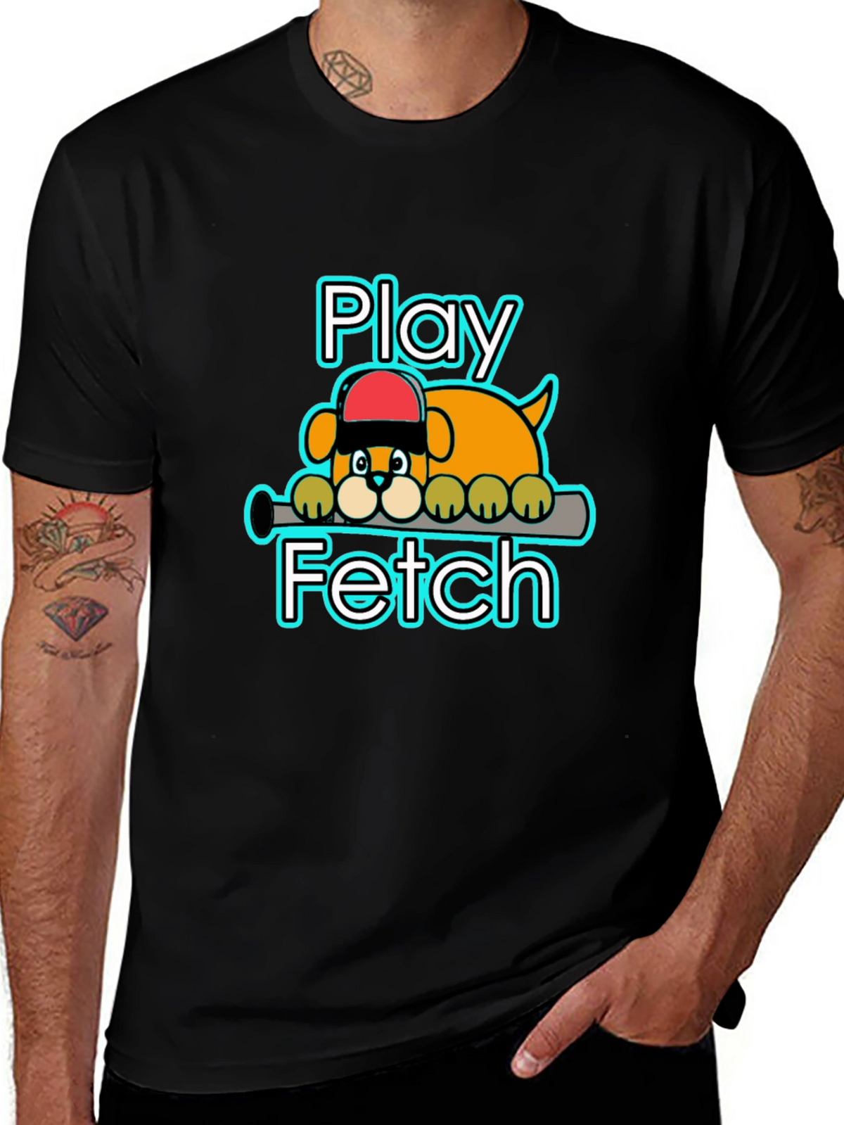Play Fetch Baseball Dog T-Shirt