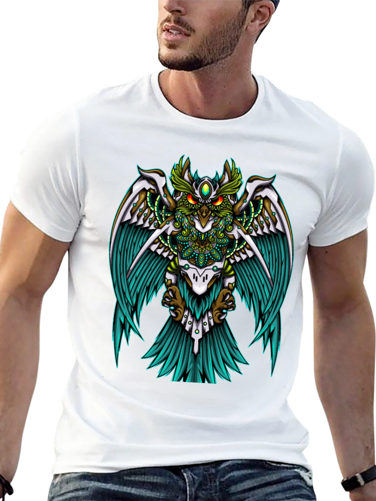 Mystic Owl Graphic Tee - Unisex Black T-Shirt