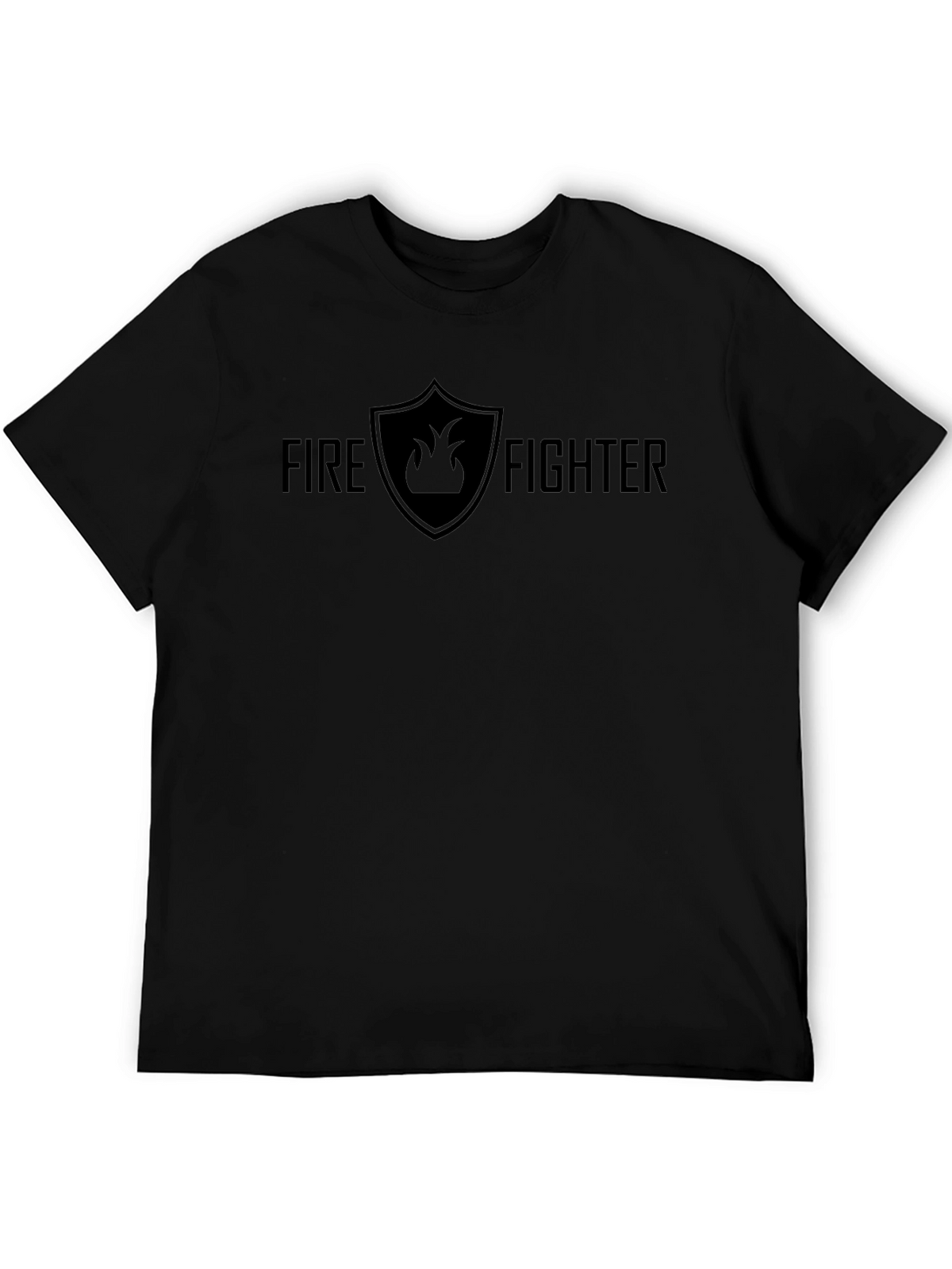 Firefighter Graphic Tee - Black Cotton Blend
