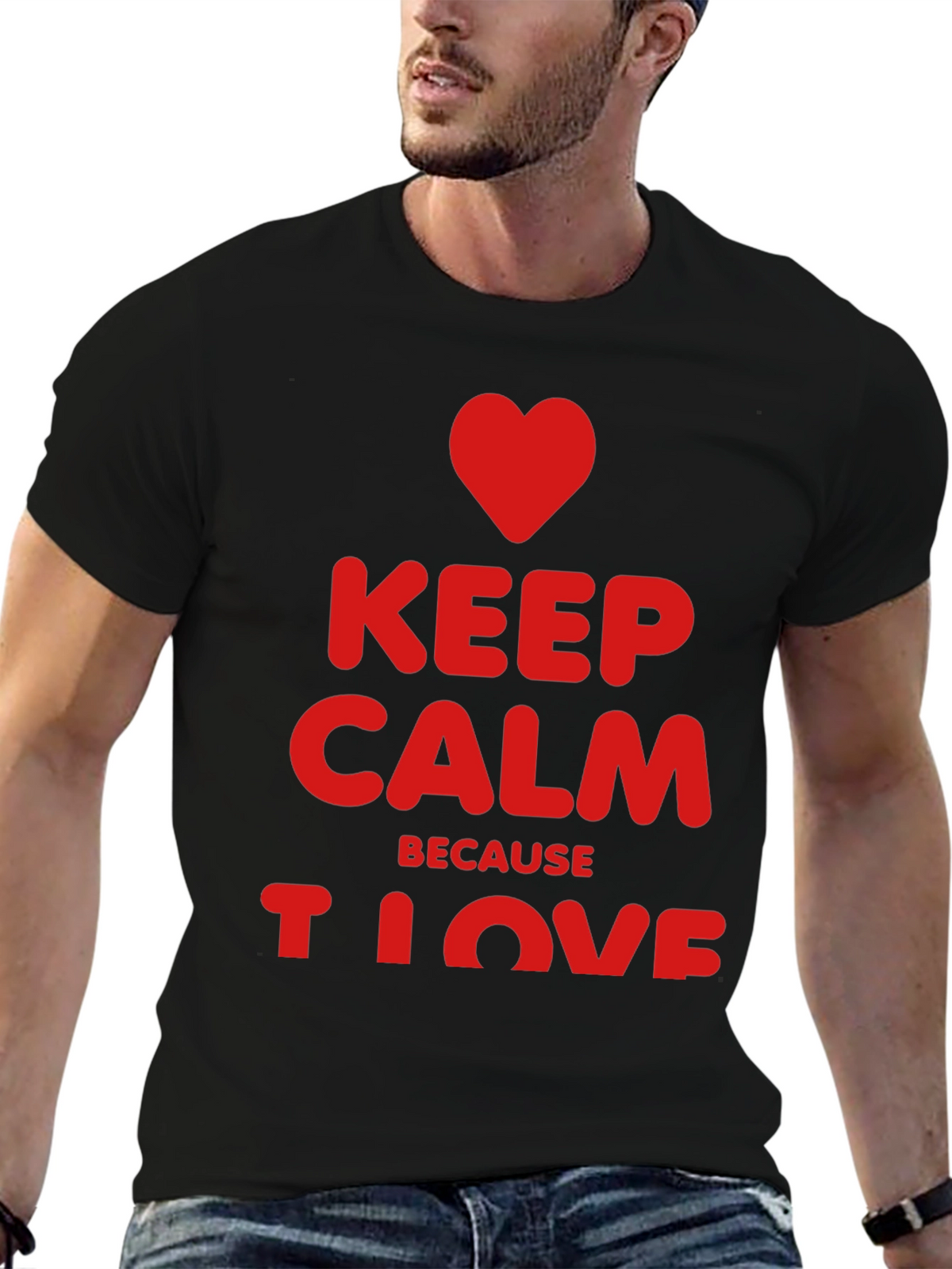 Keep Calm I Love Black T-Shirt