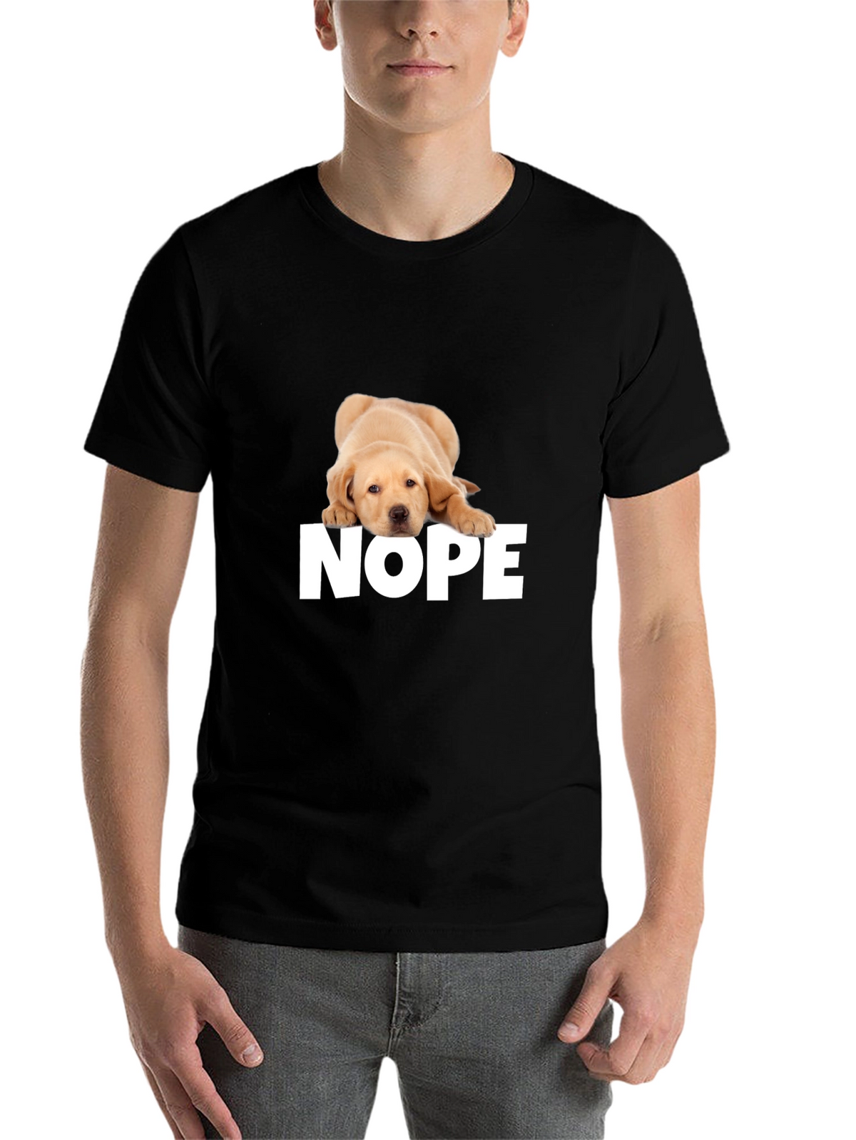 Nope Dog T-Shirt - Funny Graphic Tee