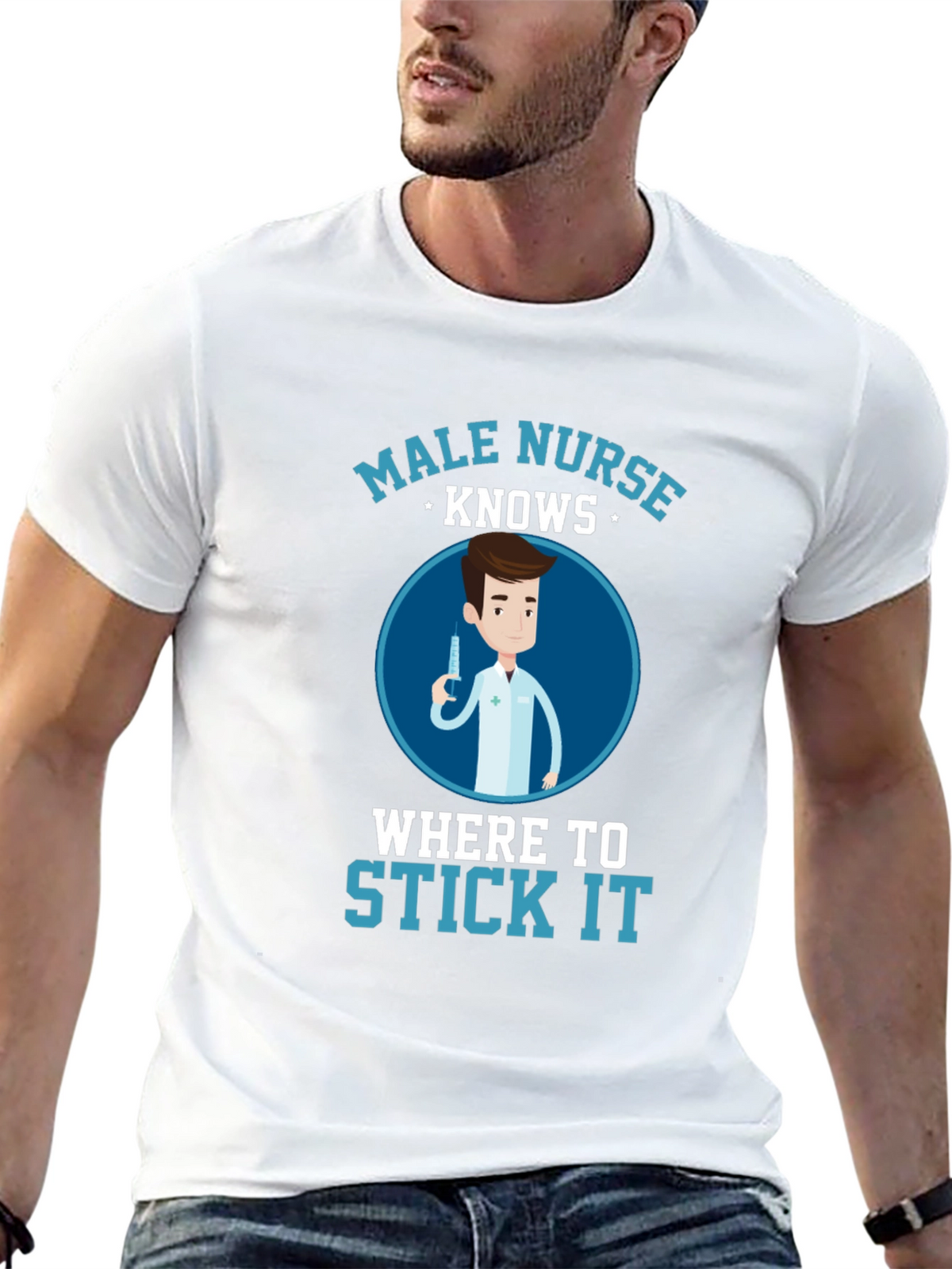 Male Nurse Knows Funny T-Shirt