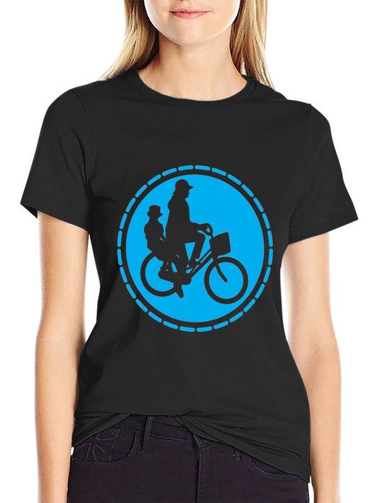 Dad and Kid Bike Ride T-Shirt - Black