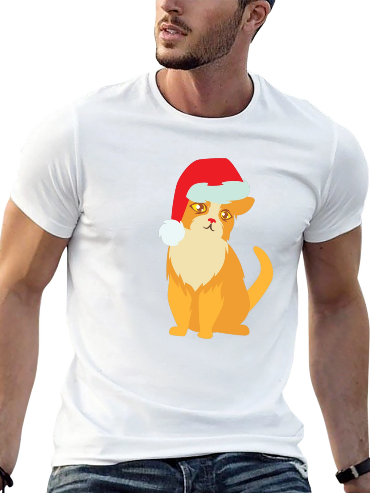 Festive Cat T-Shirt: Holiday Cheer